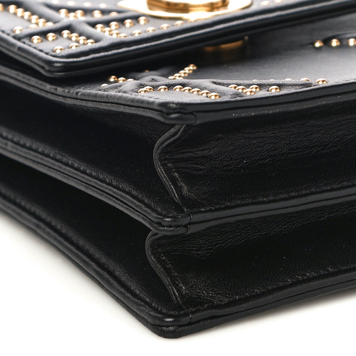 Christian Dior Lambskin Studded Vertical Diorama Black 8 of 9