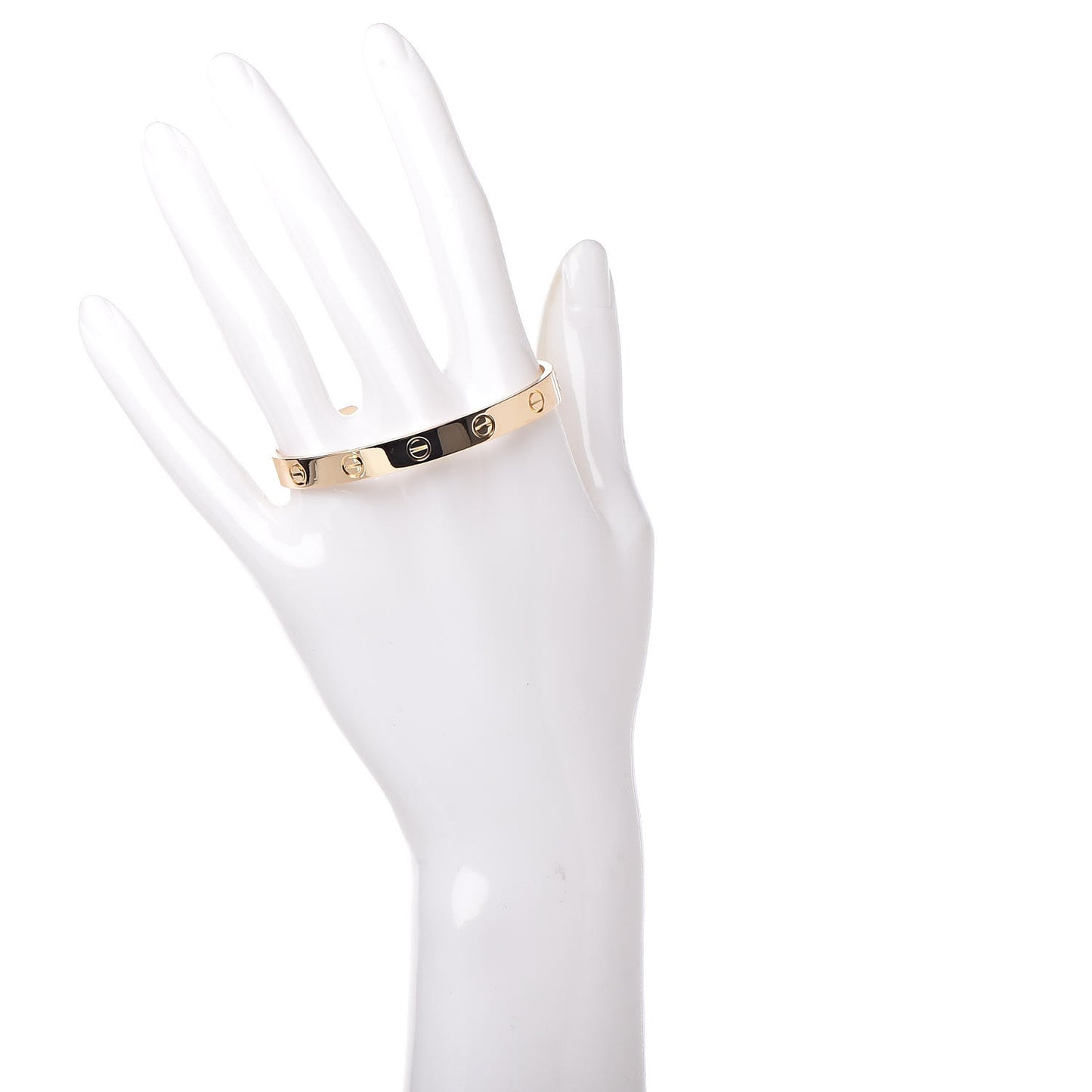 18K Yellow Gold LOVE Cuff Bracelet 16