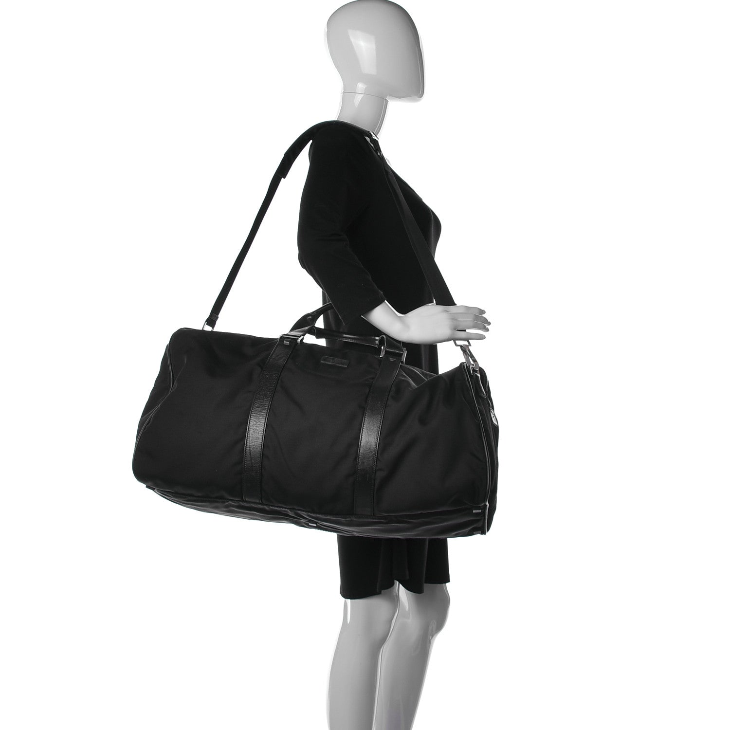 Gucci Nylon Large Duffle Bag Black 2 of 16