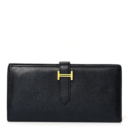 Hermes Epsom Bearn Gusset Wallet Black 1 of 14