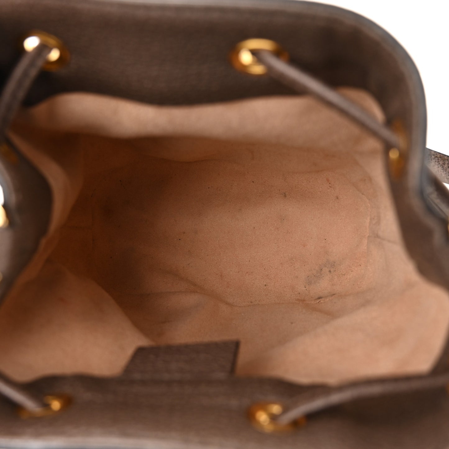 GG Supreme Monogram Web Mini Ophidia Bucket Bag Brown