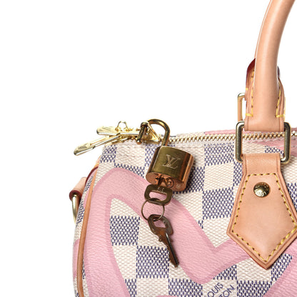 Louis Vuitton Damier Azur Tahitienne Speedy Bandouliere 30 Rose Ballerine 22 of 22