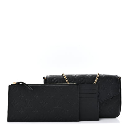 Louis Vuitton Empreinte Pochette Felicie Chain Wallet Black 3 of 15