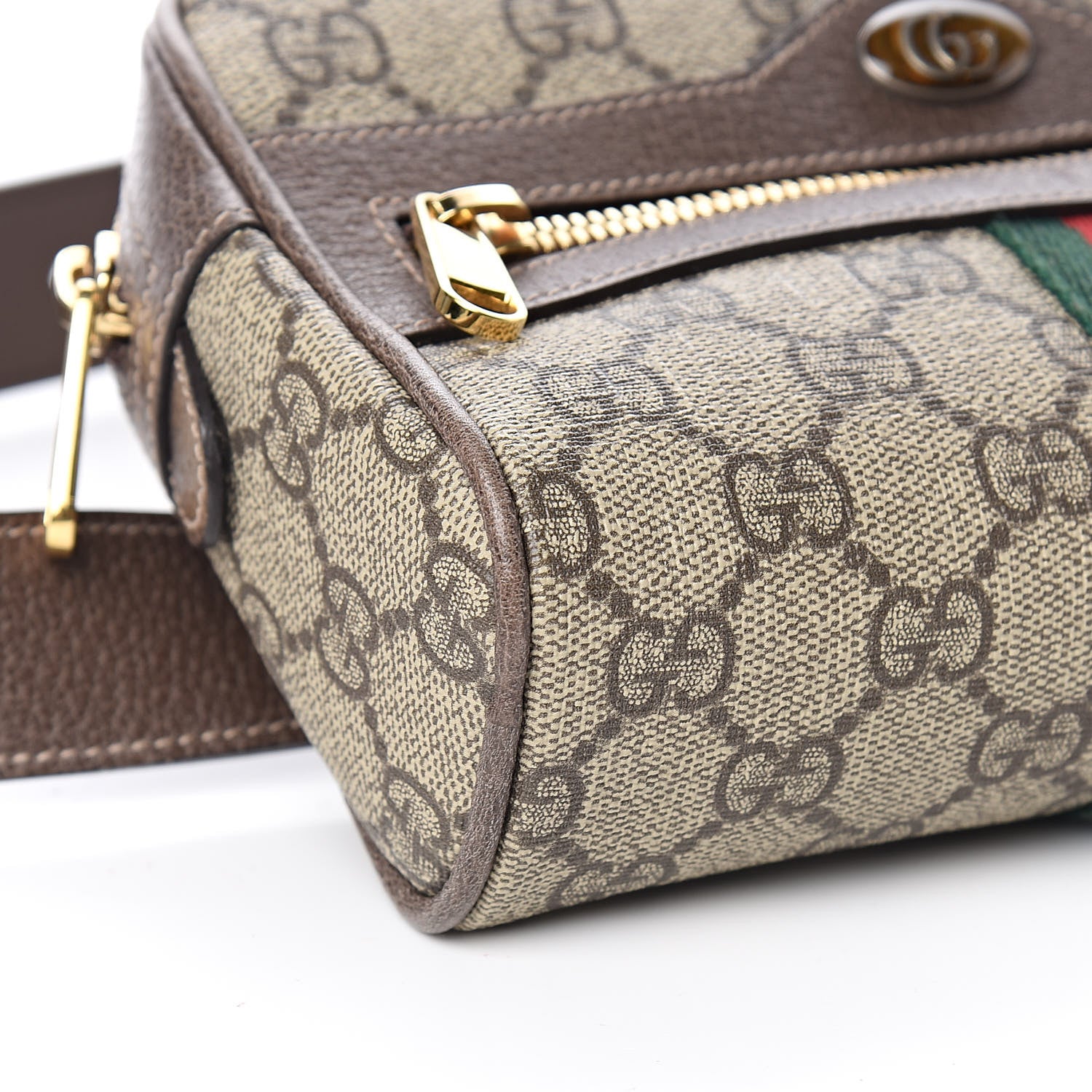 Gucci GG Supreme Monogram Web Small Ophidia Belt Bag 85 34 Dark Brown 10 of 14