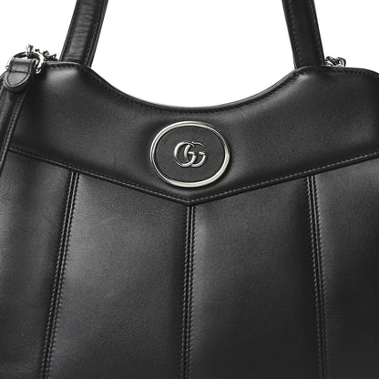 Gucci Calfskin Petite GG Small Tote Bag Black 8 of 10