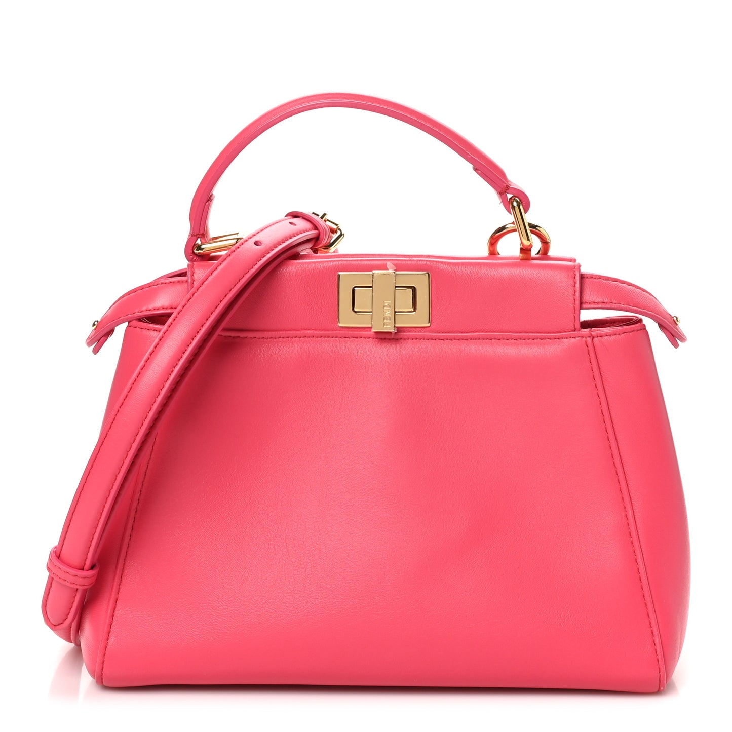 Nappa Mini Peekaboo Iconic Satchel Lampone