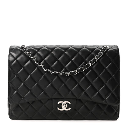 Chanel Lambskin Quilted Maxi Double Flap Black 1 of 10