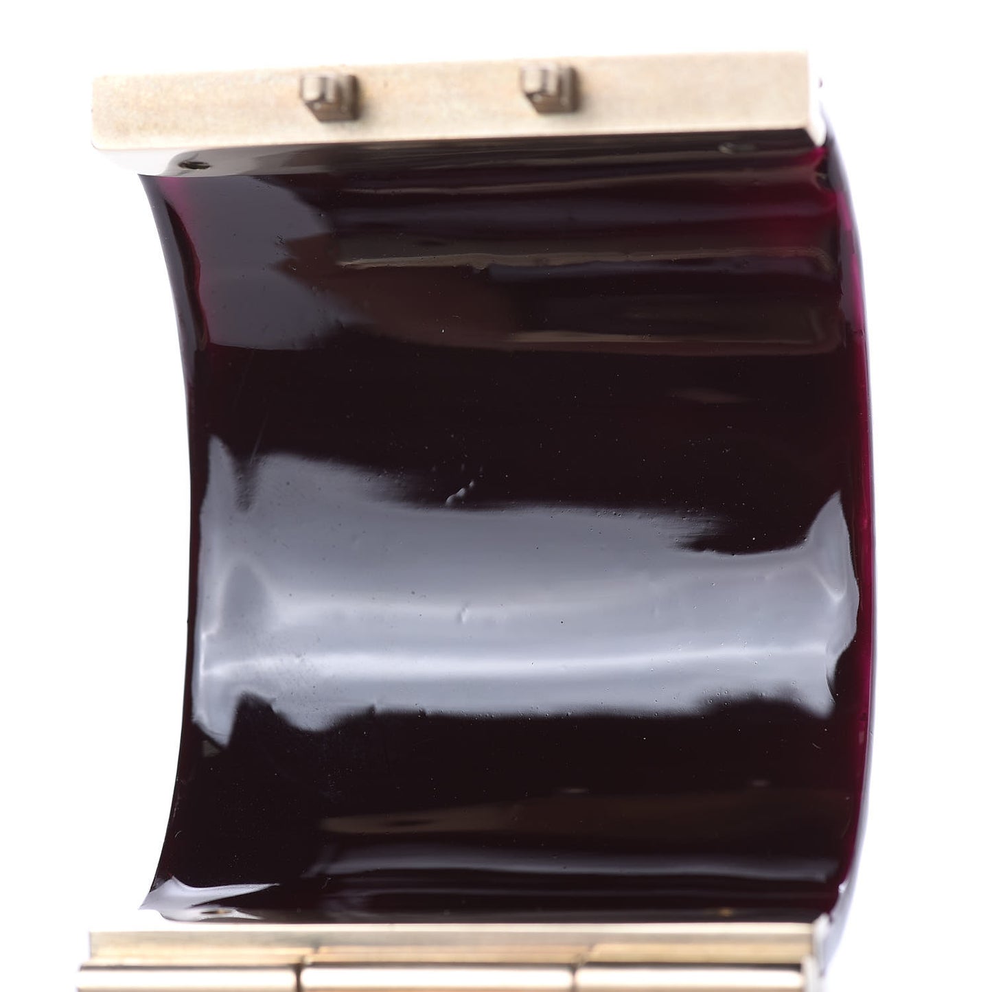 Resin Enamel Crystal CC Cabochon Cuff Burgundy