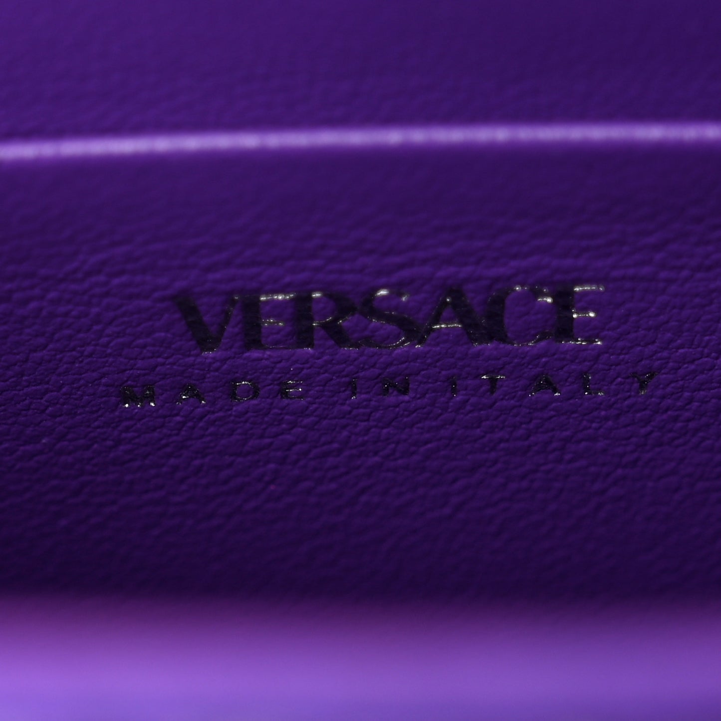 Satin Crystal Studded Mini La Medusa Bag Purple