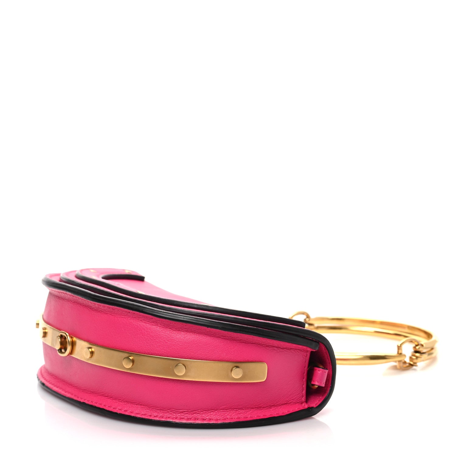 Chloe Calfskin Small Nile Bracelet Minaudiere Bag Fuchsia Rose 7 of 9