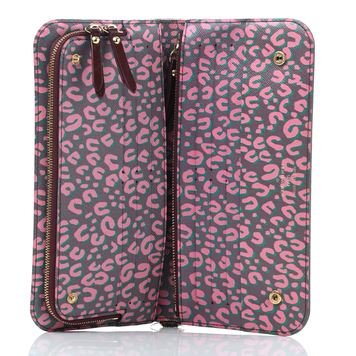 Monogram Leopard Insolite Wallet Rouge Fauviste