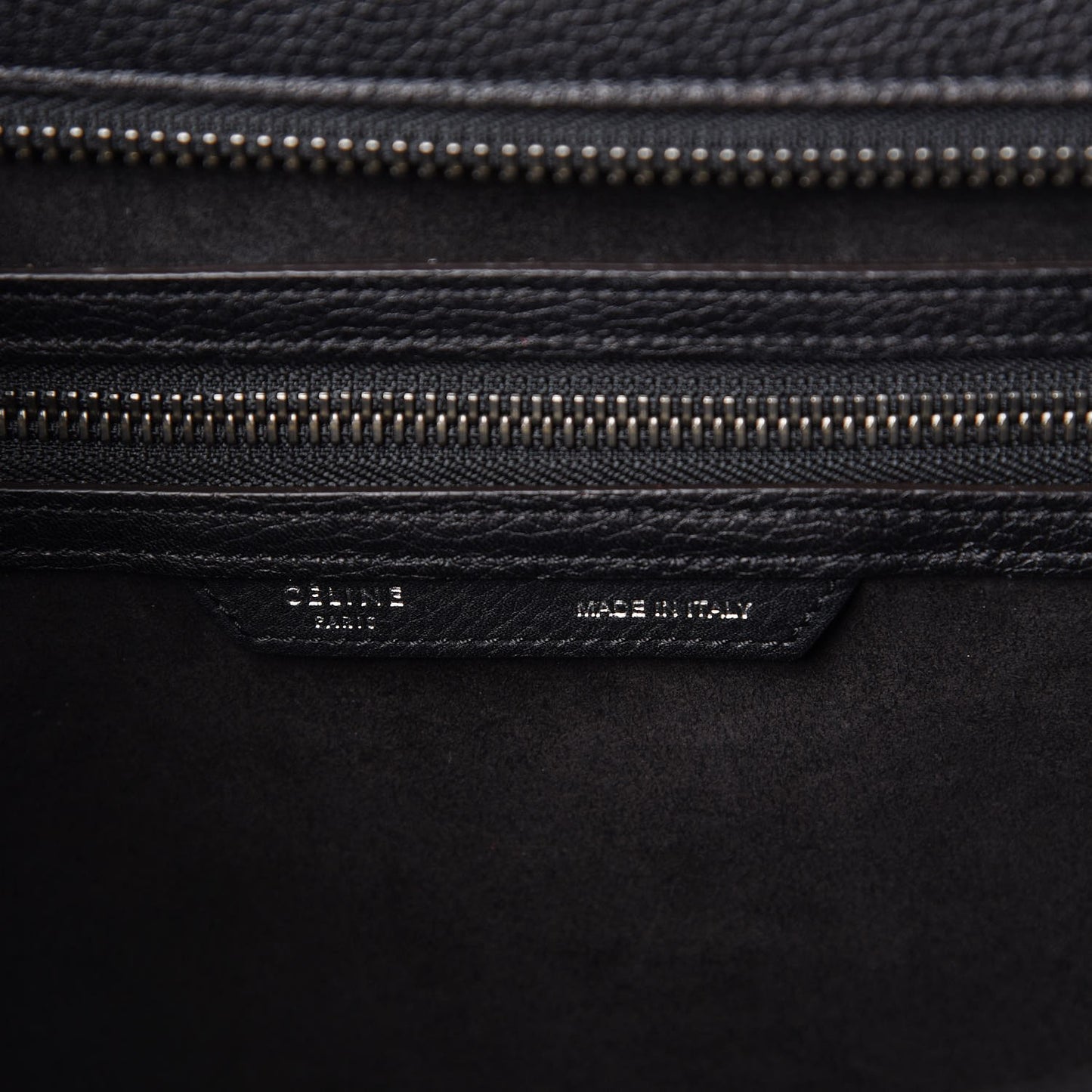 Drummed Calfskin Mini Luggage Black