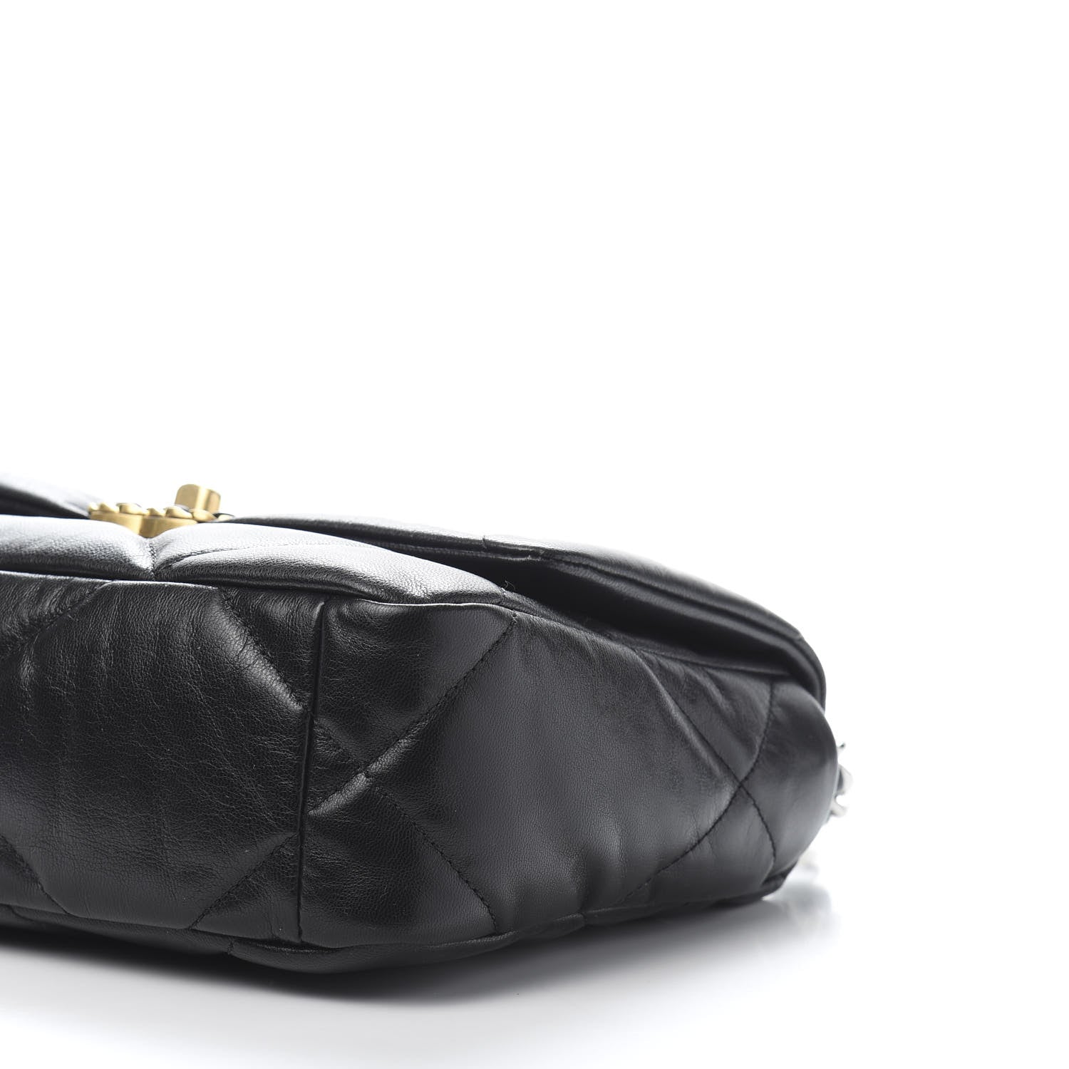 Chanel Goatskin Quilted Medium 19 Flap Black 9 of 11