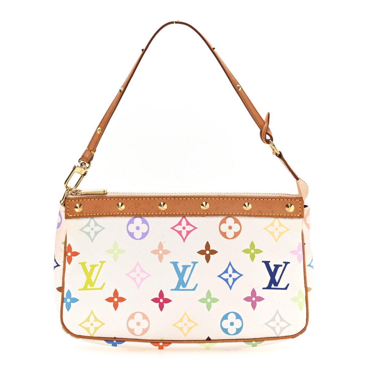 Monogram Multicolor Pochette Accessories White