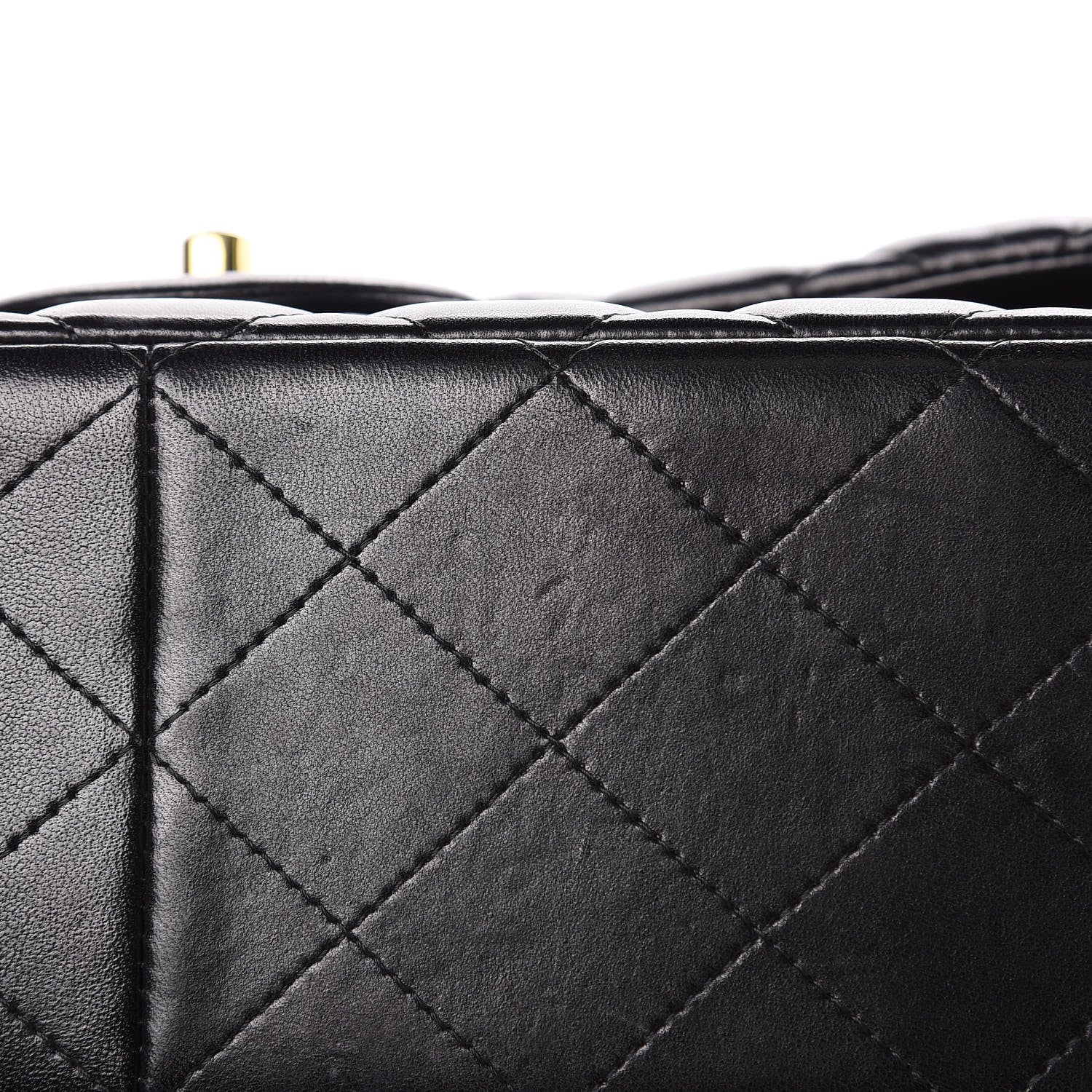 Chanel Lambskin Quilted Jumbo Double Flap Black 10 of 16