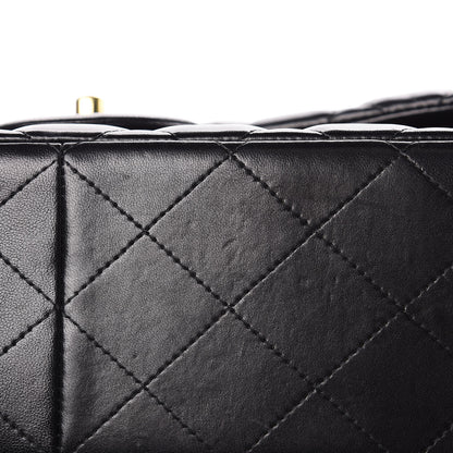 Chanel Lambskin Quilted Jumbo Double Flap Black 10 of 16