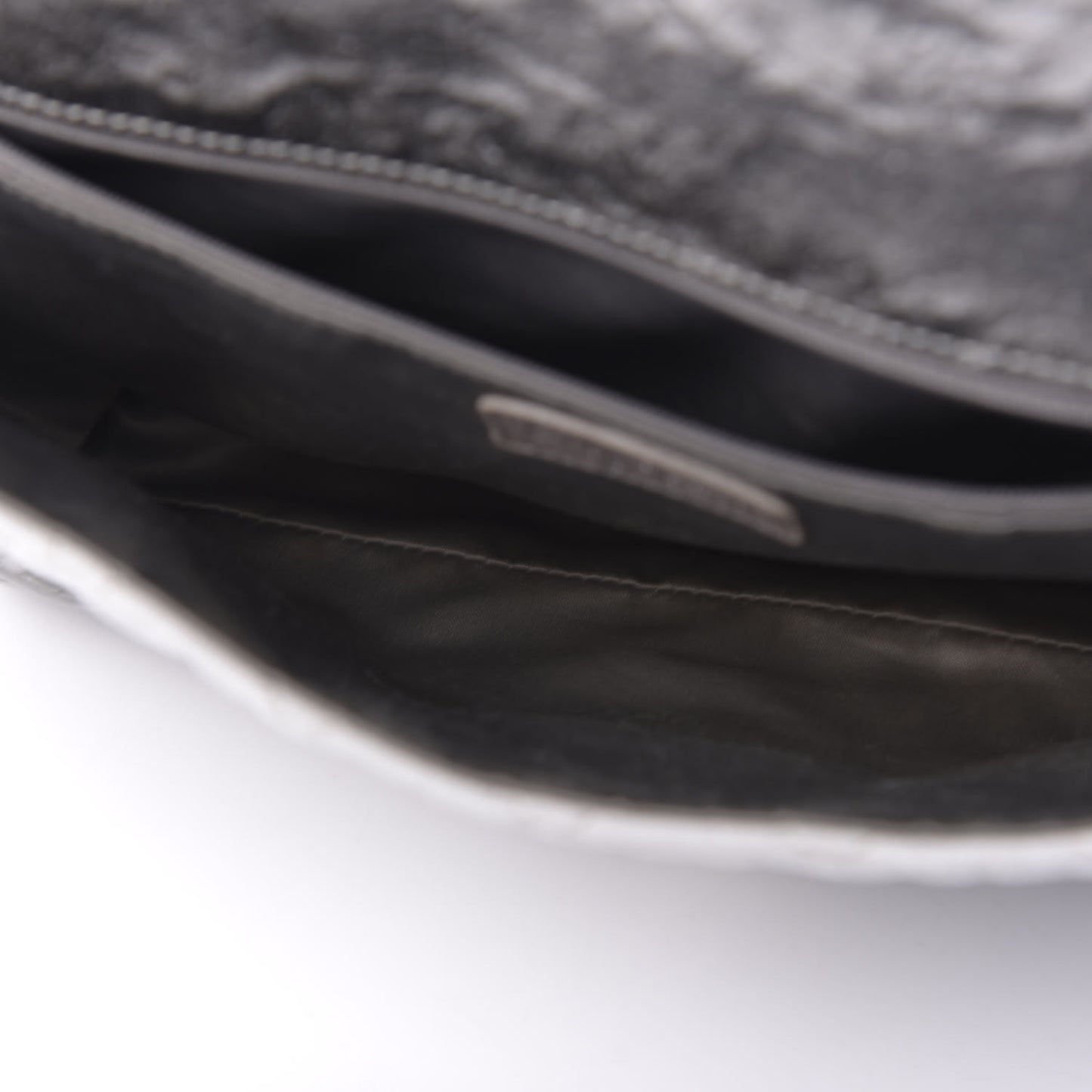 Vinyl Quilted Jumbo Melrose Degrade Flap Black