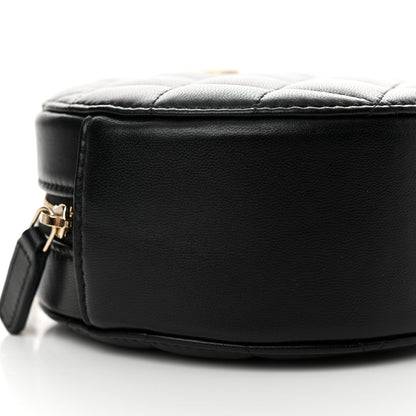 Chanel Lambskin Quilted Romance Round Clutch With Chain Black 9 of 11