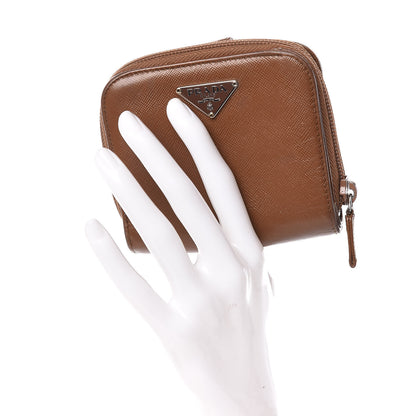 Prada Saffiano Compact Zip Around Wallet Cannella 2 of 15