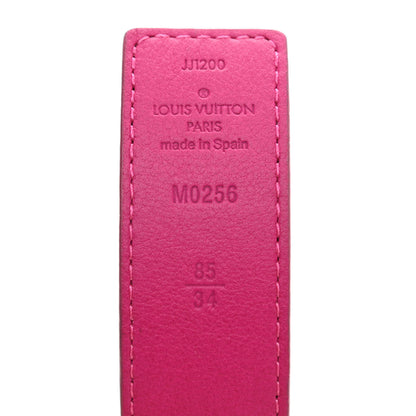 Louis Vuitton Monogram Calfskin 30mm LV Initiales Reversible Belt 85 34 Fuchsia 7 of 7
