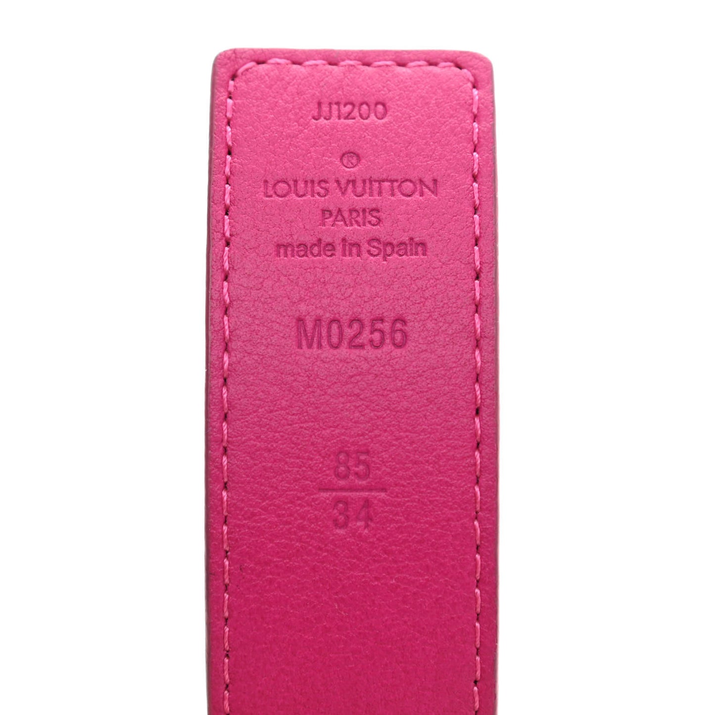Monogram Calfskin 30mm LV Initiales Reversible Belt 85 34 Fuchsia