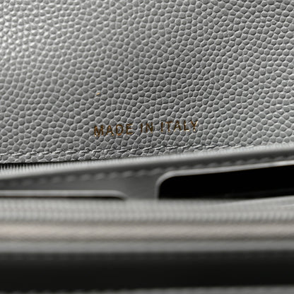 Chanel Caviar Quilted Large Gusset Flap Wallet Grey 6 of 9