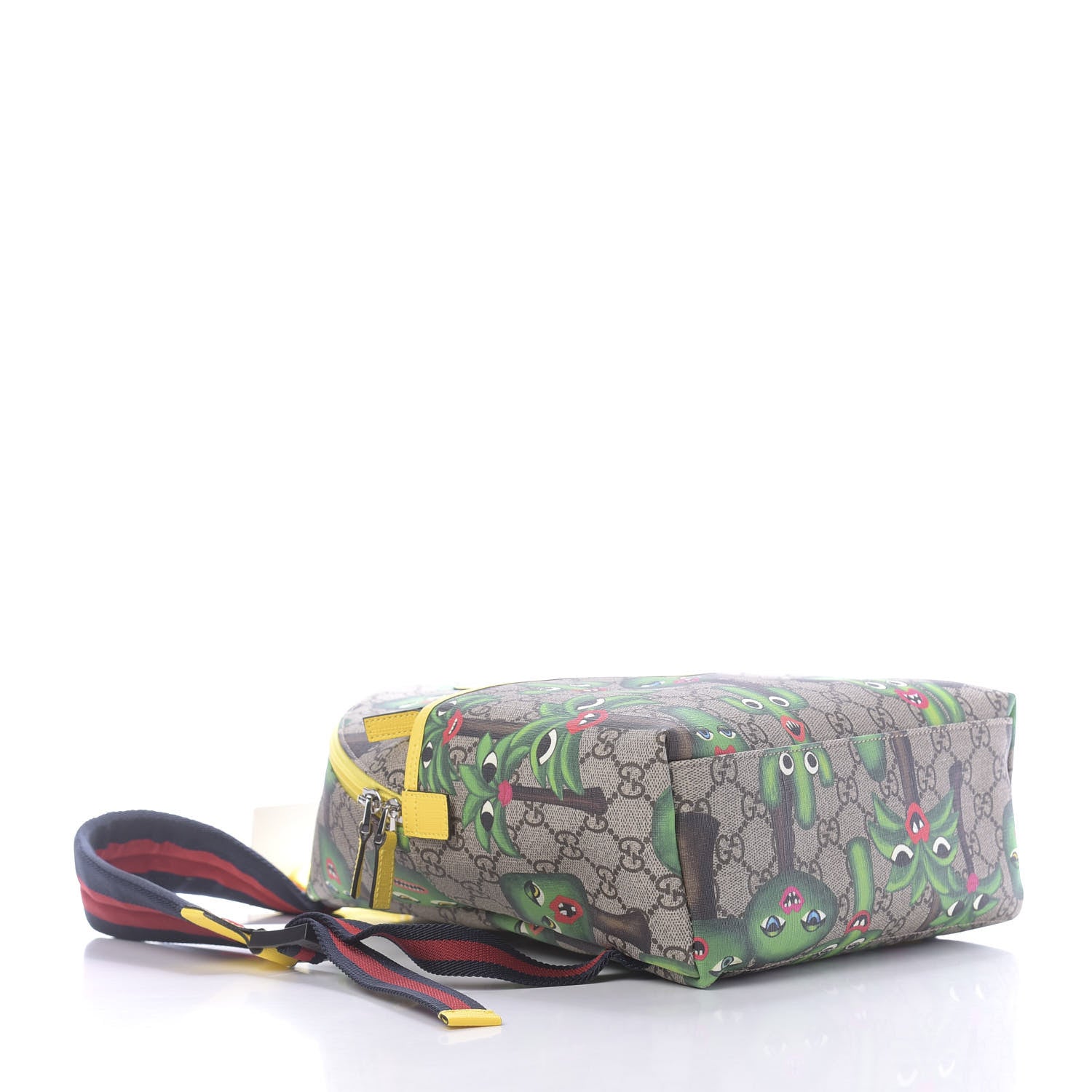 Gucci GG Supreme Monogram Smiling Plants Childrens Backpack 3 of 9