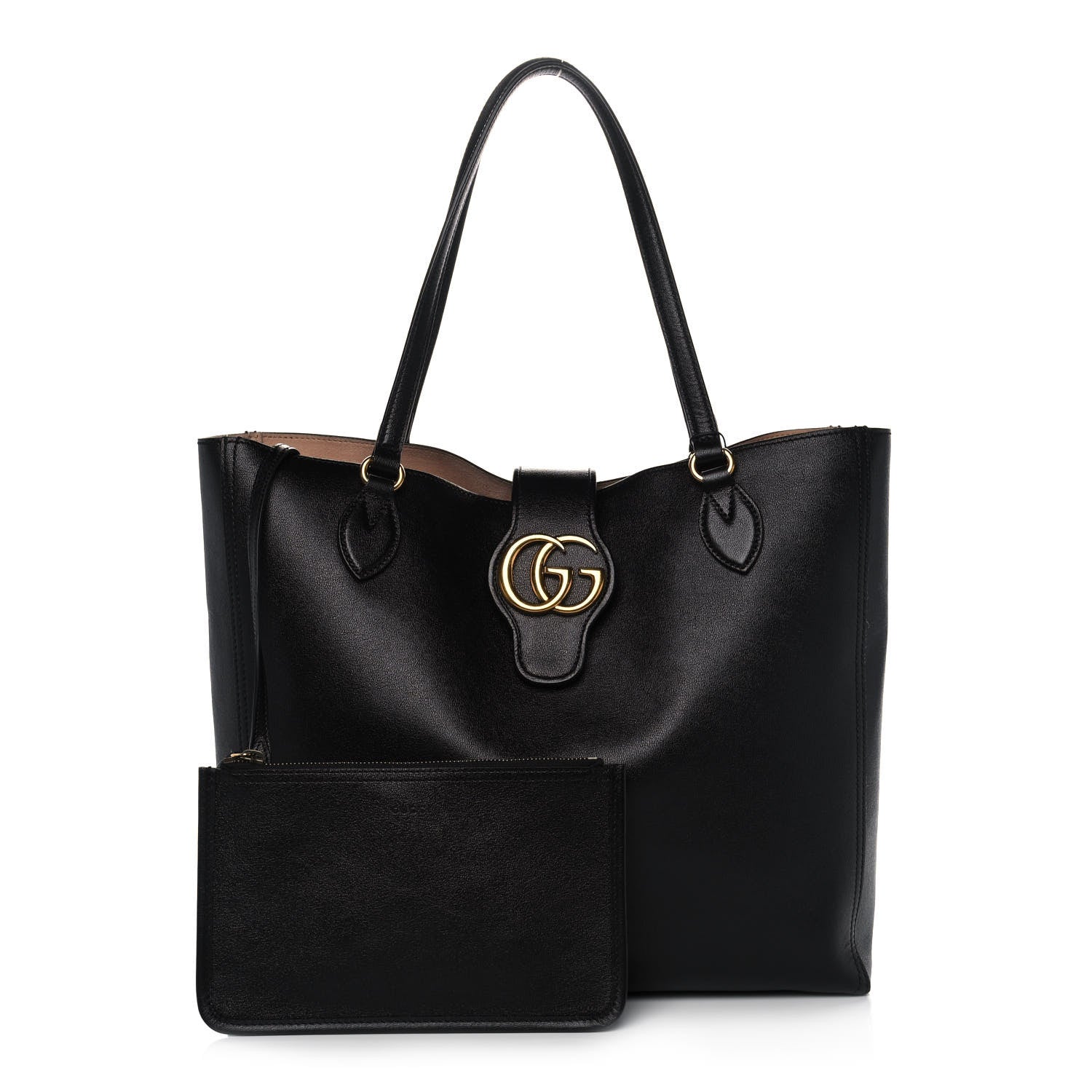 Gucci New Sakai Calfskin Lux Medium Dahlia Tote Black 1 of 12