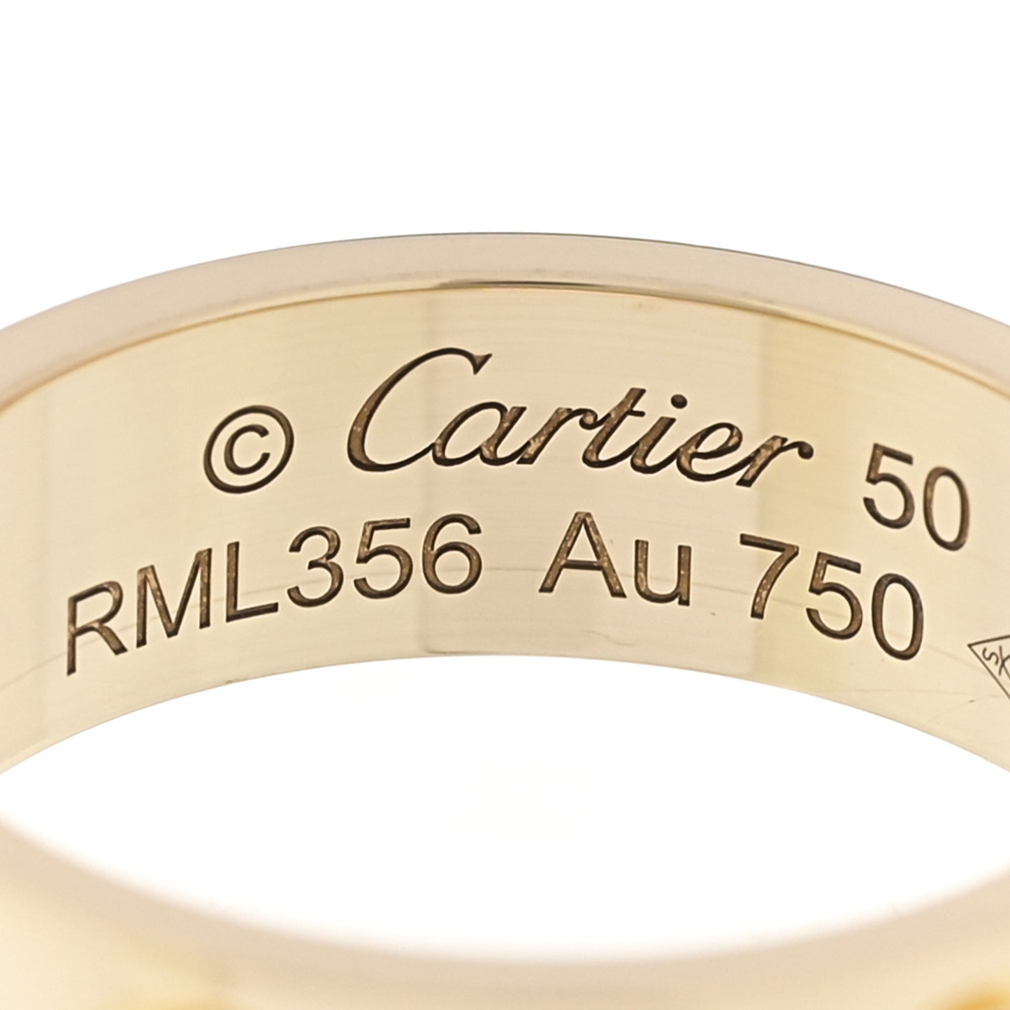 18K Yellow Gold 5.5mm LOVE Ring 50 5.25