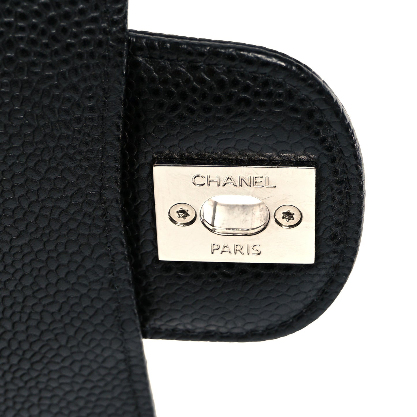 Caviar Quilted Small Double Flap Black