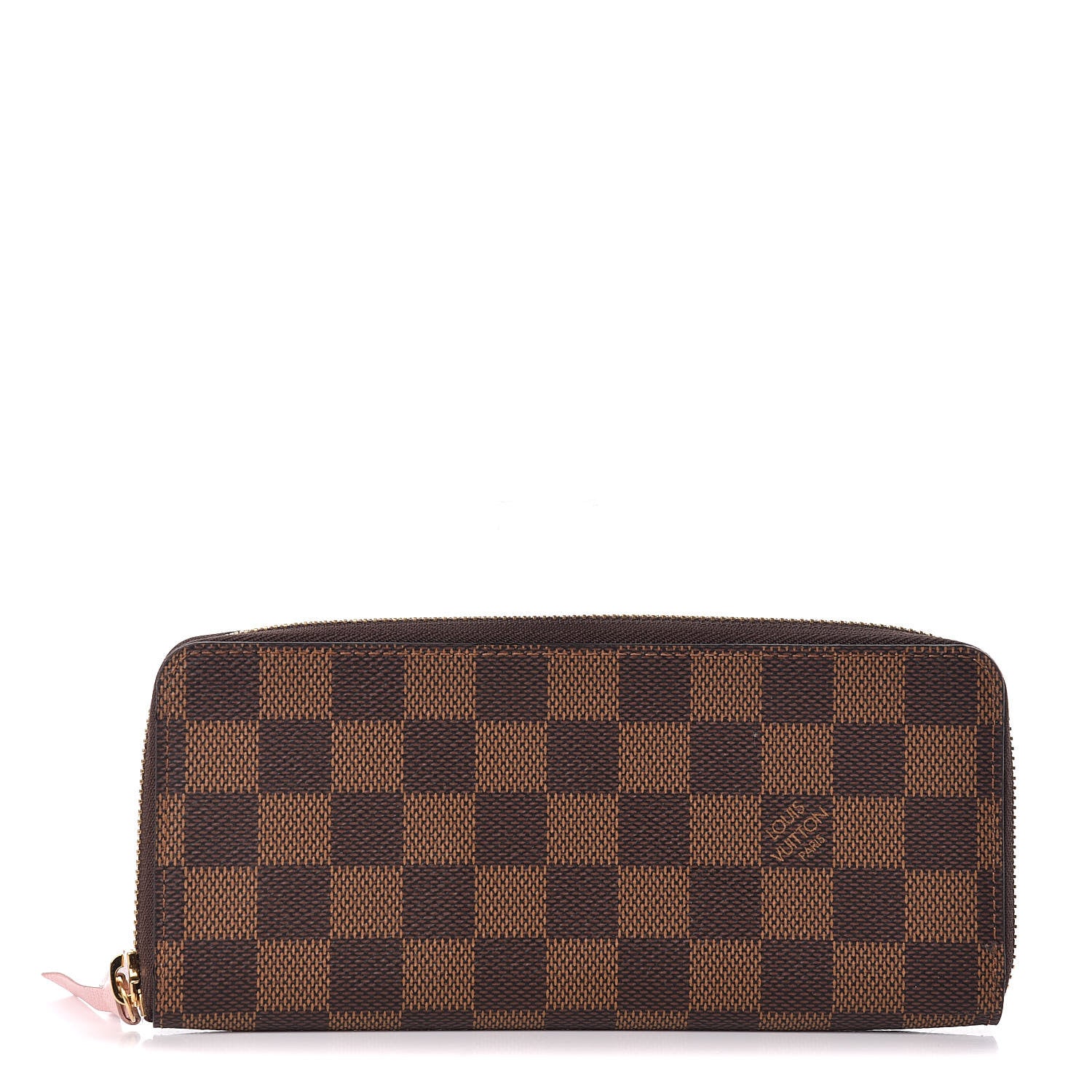 Louis Vuitton Damier Ebene Clemence Wallet Rose Ballerine 1 of 6