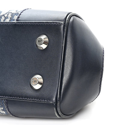 Christian Dior Monogram Frame Satchel Blue 10 of 11