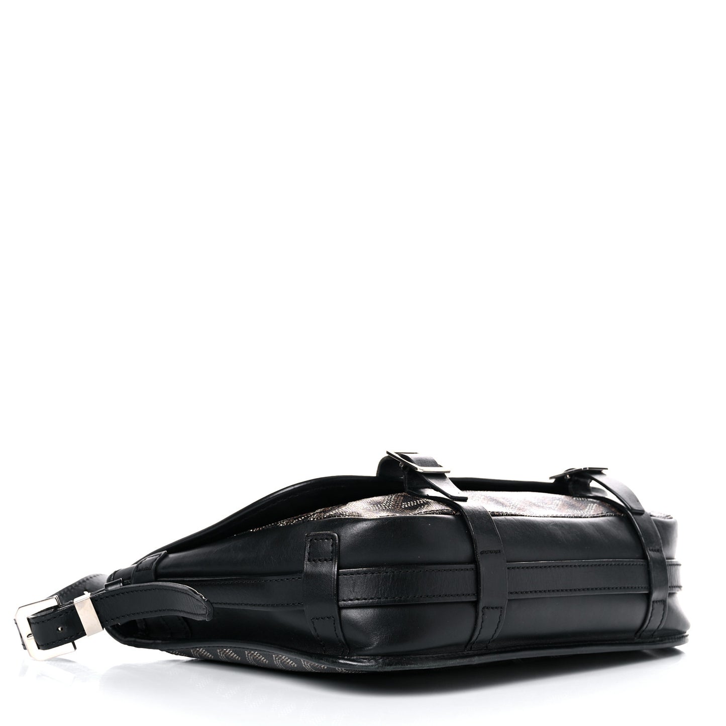 Goyardine Belvedere MM Messenger Bag Black
