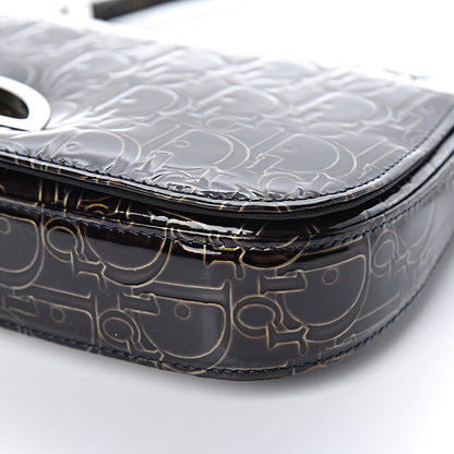 Christian Dior Patent Monogram Trotter Maris Pearl Shoulder Bag Brown 10 of 12