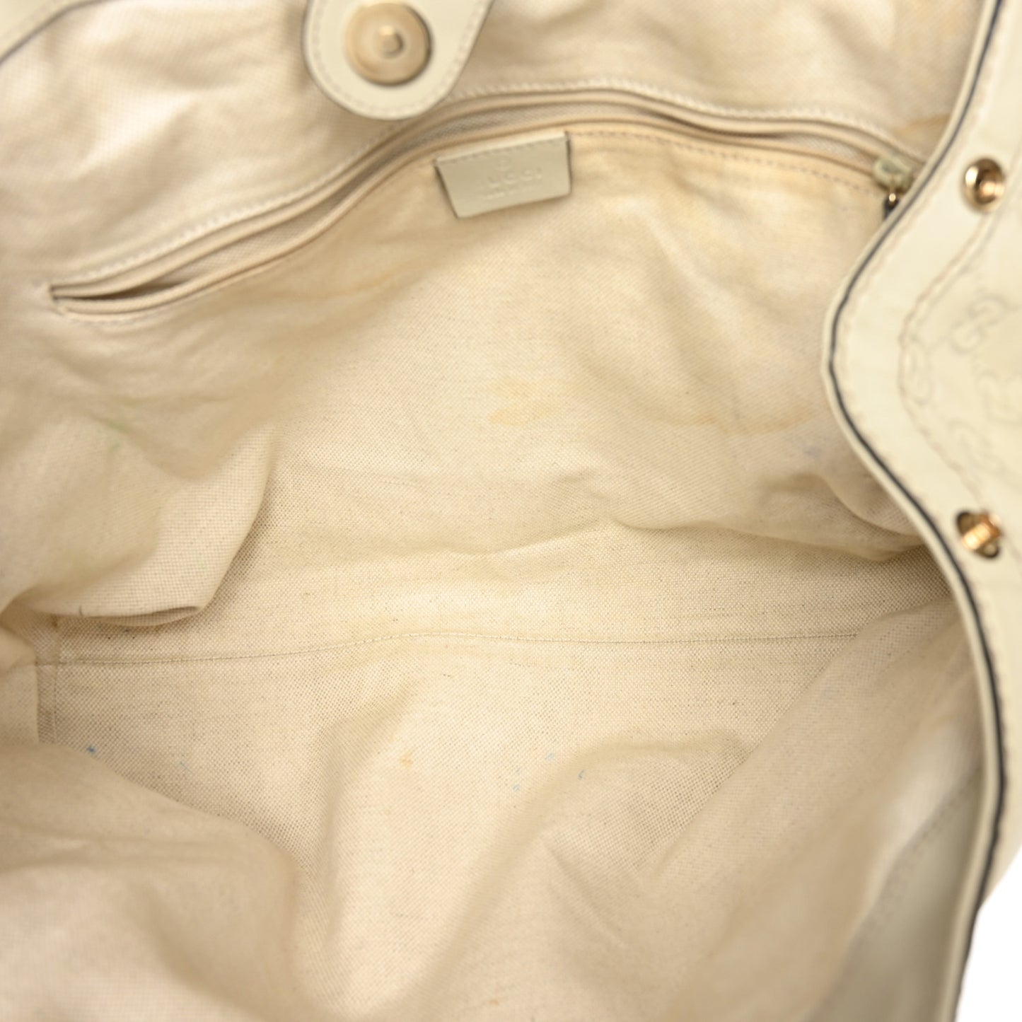 Guccissima Medium Sukey Tote Mystic White