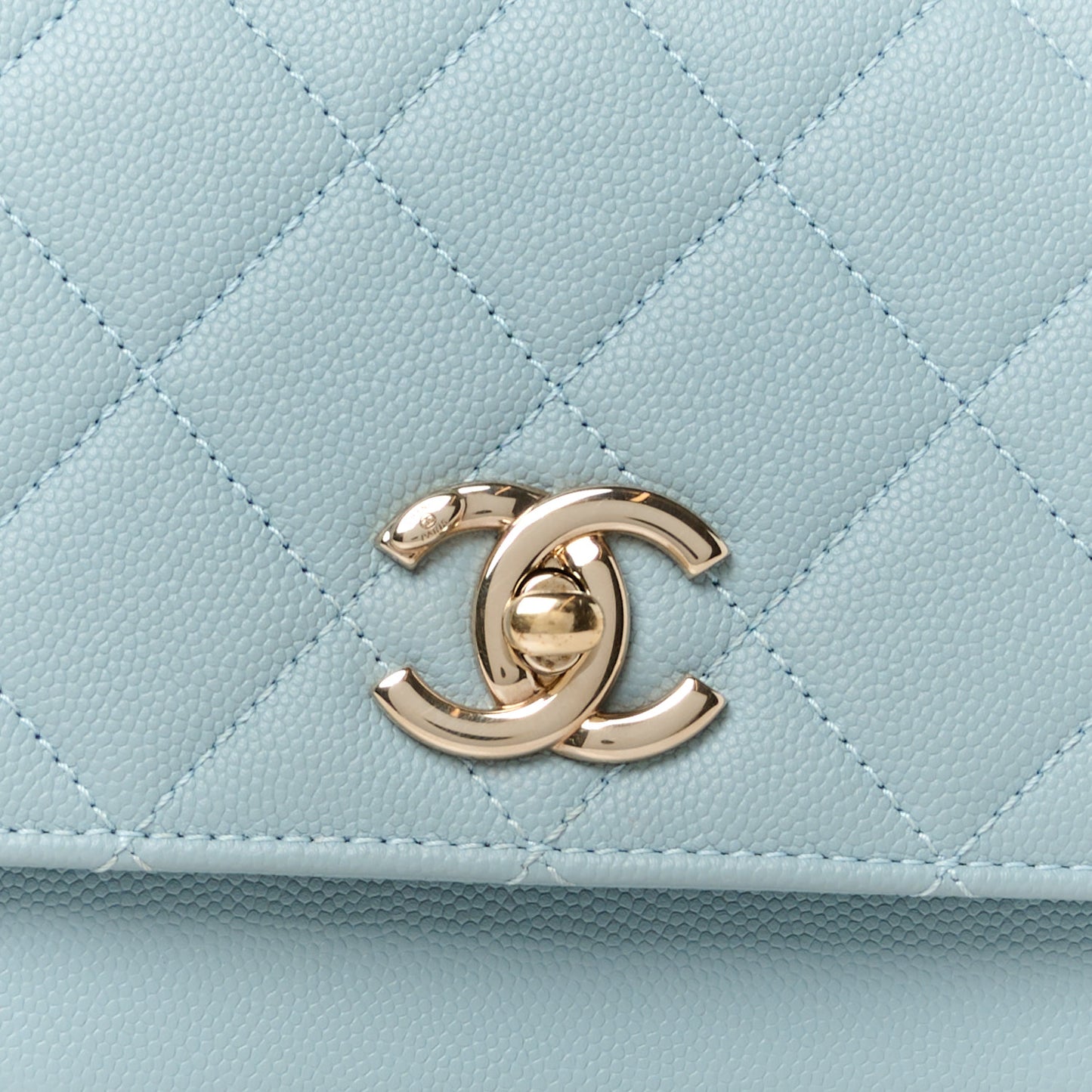 Caviar Quilted Small Business Affinity Flap Blue