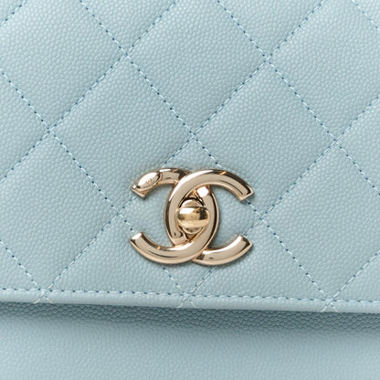 Chanel Caviar Quilted Small Business Affinity Flap Blue 10 of 13