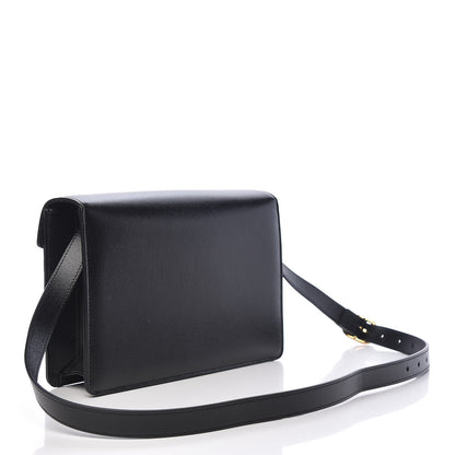 Gucci Textured Calfskin Small Torchon GG Ring Shoulder Bag Black 3 of 11