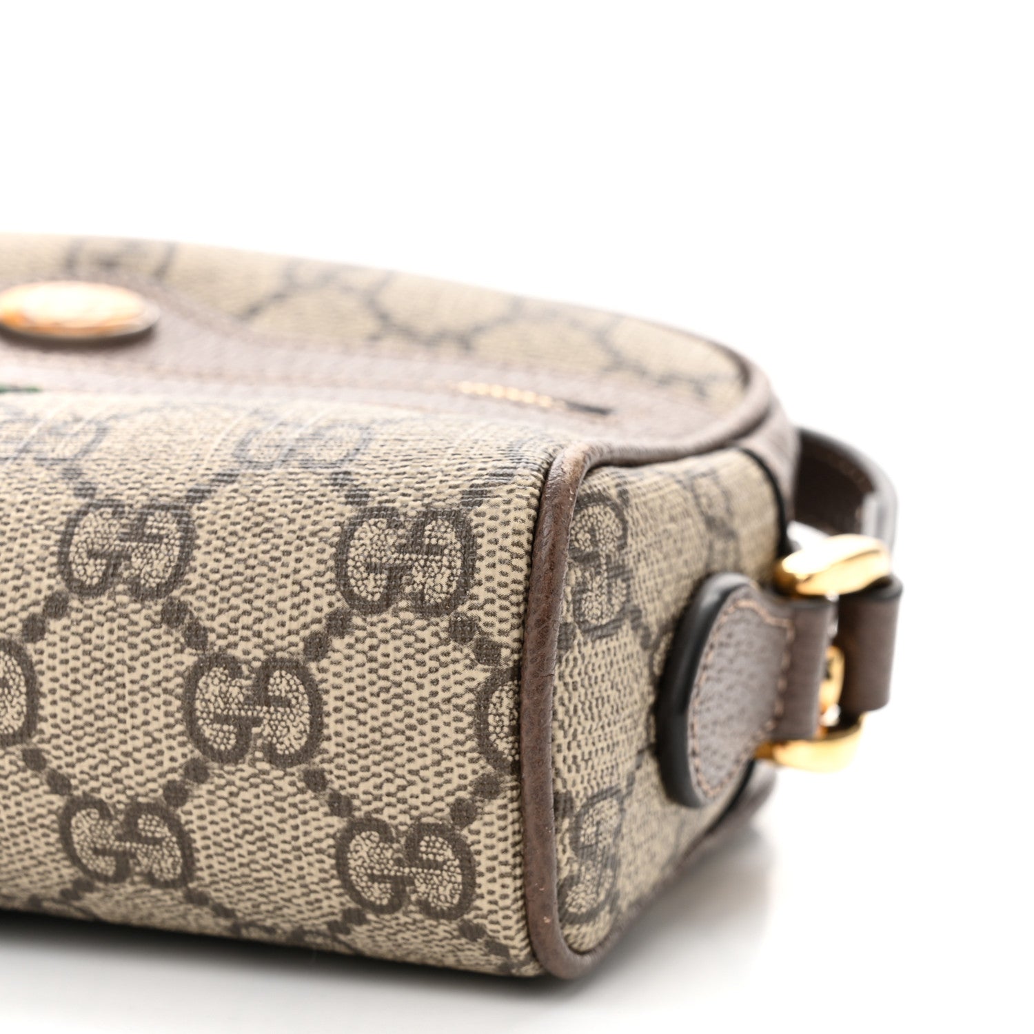 Gucci GG Supreme Monogram Web Mini Ophidia Shoulder Bag Brown 9 of 12