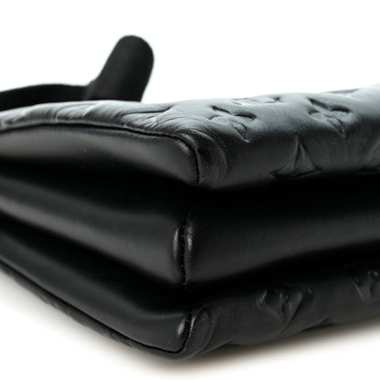 Louis Vuitton Lambskin Embossed Monogram Coussin PM Black 10 of 11