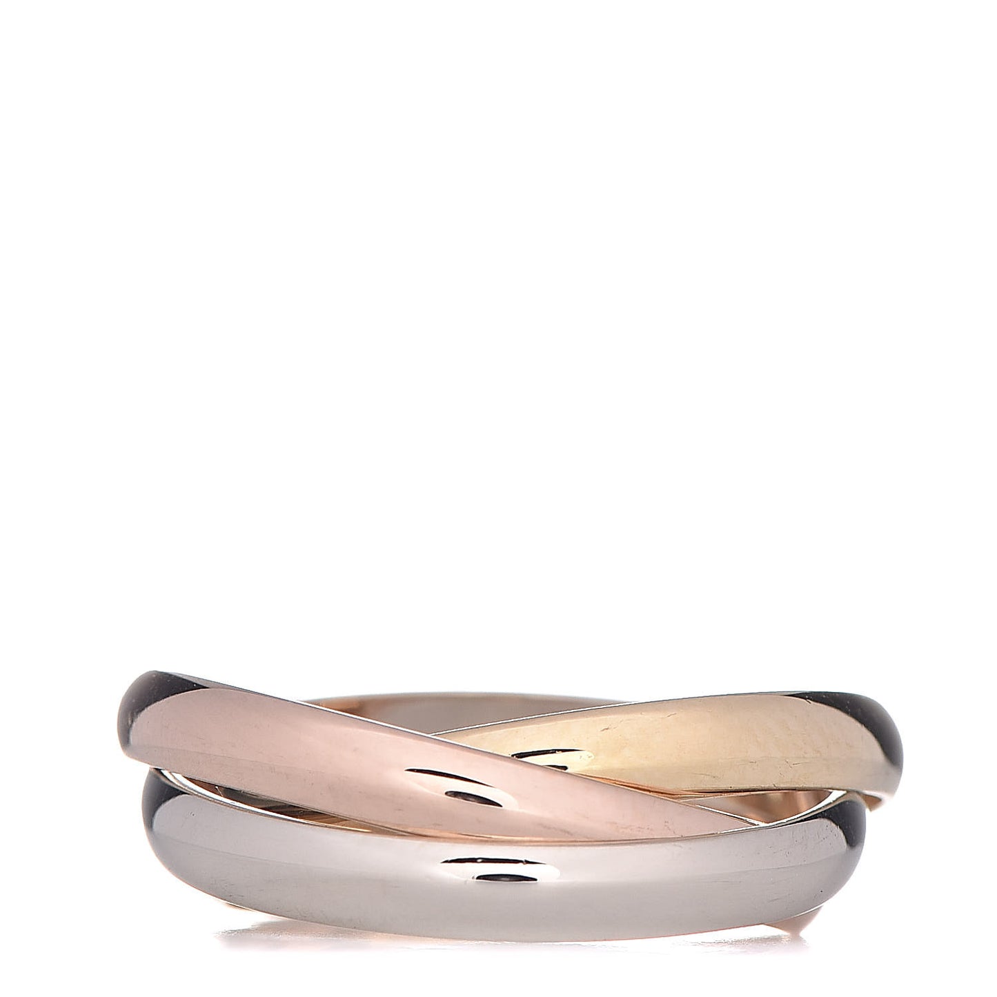18K Pink Yellow White Gold Small Trinity Ring 51 5.75