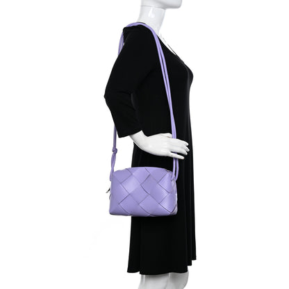 Bottega Veneta Lambskin Maxi Intrecciato Small Cassette Camera Bag Wisteria 2 of 9