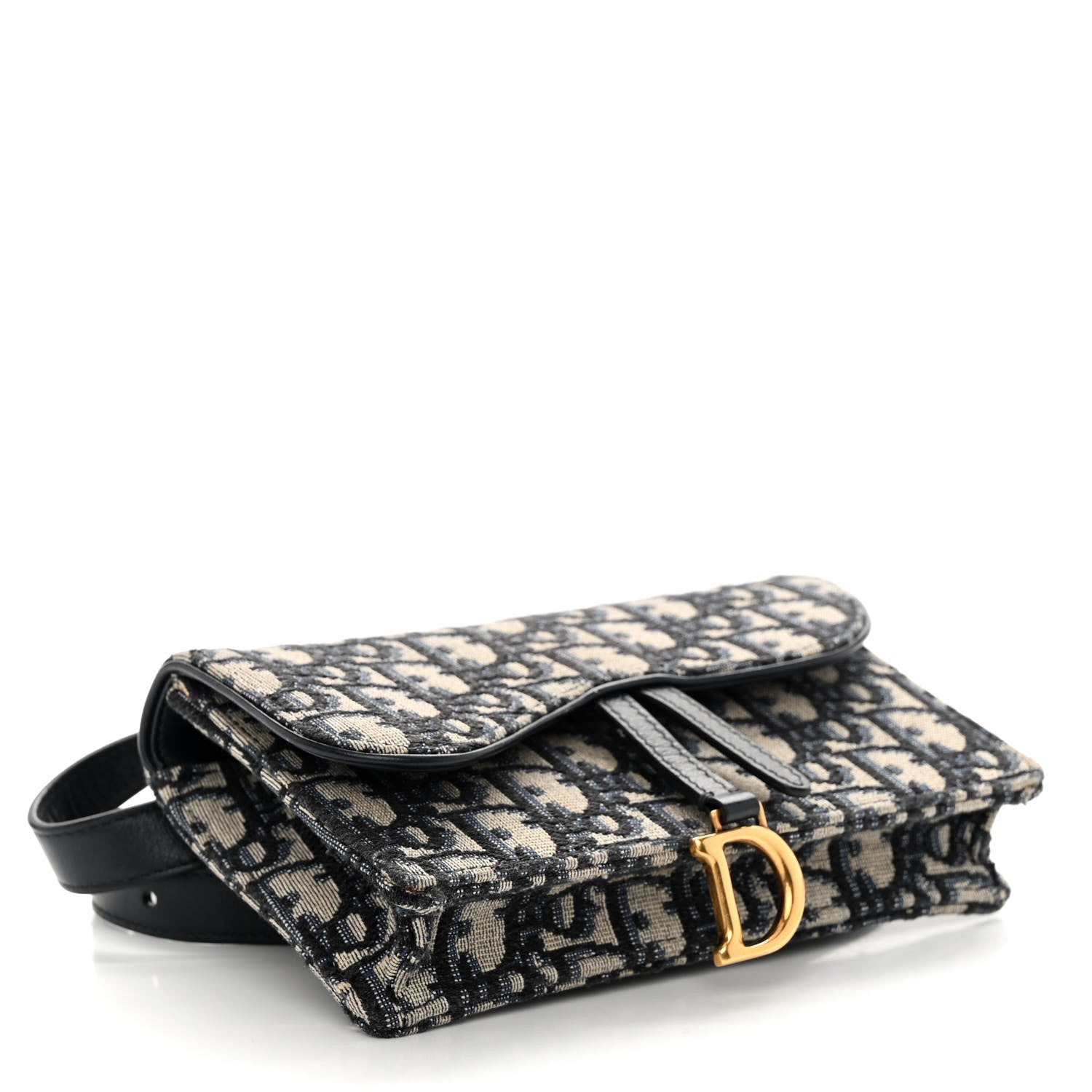 Christian Dior Oblique Saddle Belt Bag Blue 4 of 10