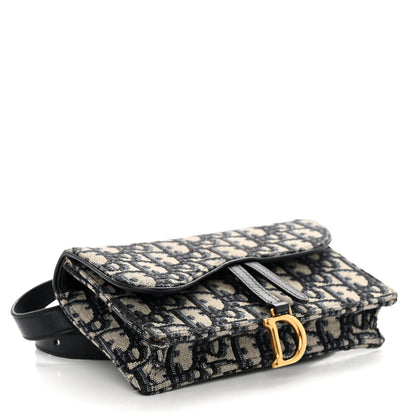 Christian Dior Oblique Saddle Belt Bag Blue 4 of 10
