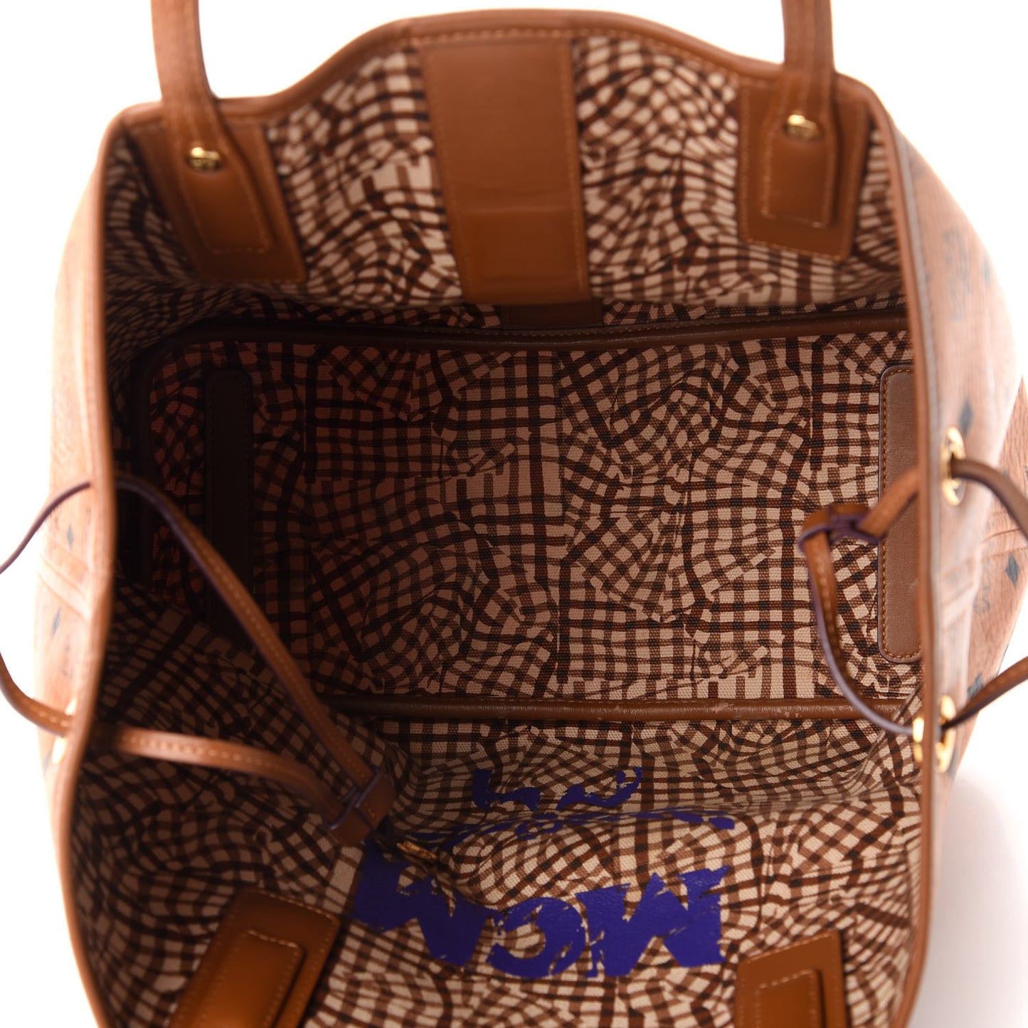 Visetos Medium Liz Reversible Shopper Tote Cognac
