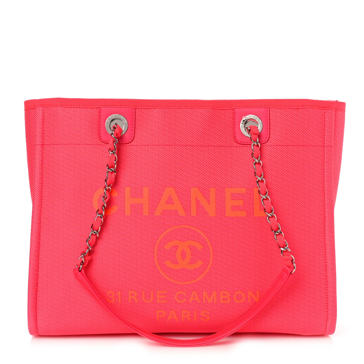 Mixed Fibers Small Deauville Tote Pink Orange