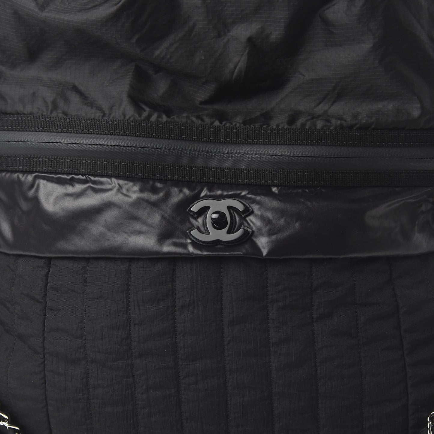Nylon Drawstring Backpack Black