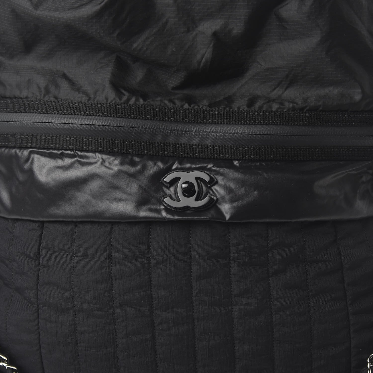 Chanel Nylon Drawstring Backpack Black 7 of 7