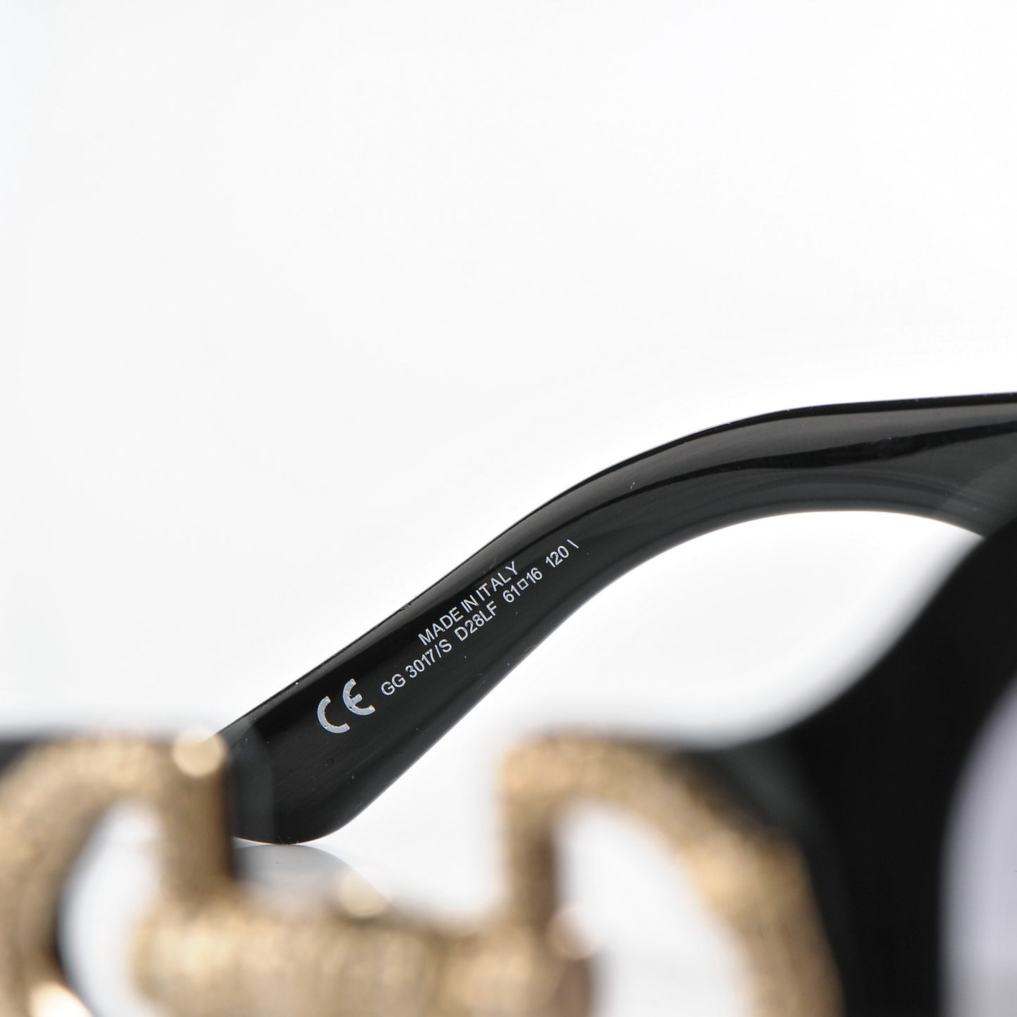 Crystal Bamboo Horsebit Sunglasses 3017/S Black