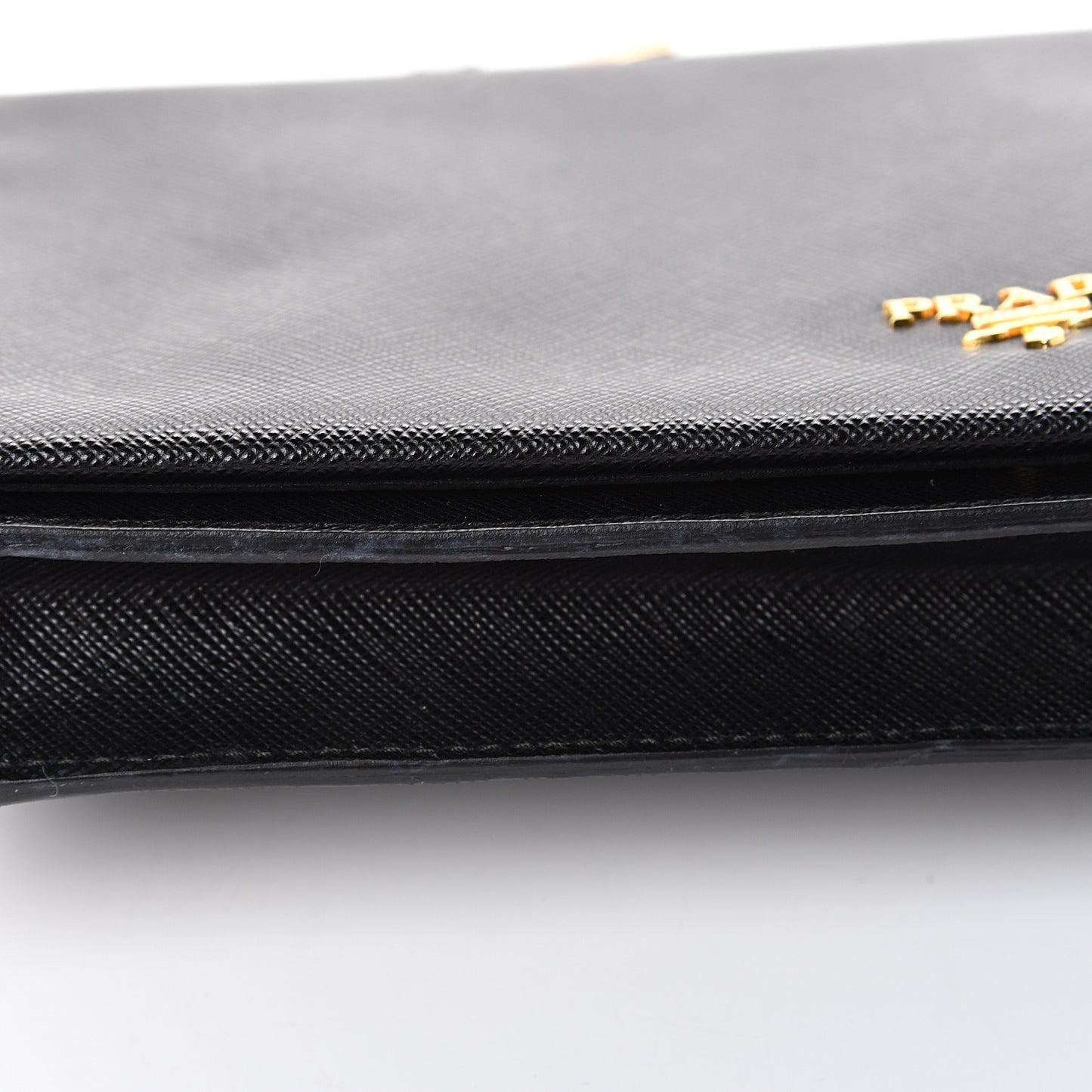 Saffiano Lux Clutch Black